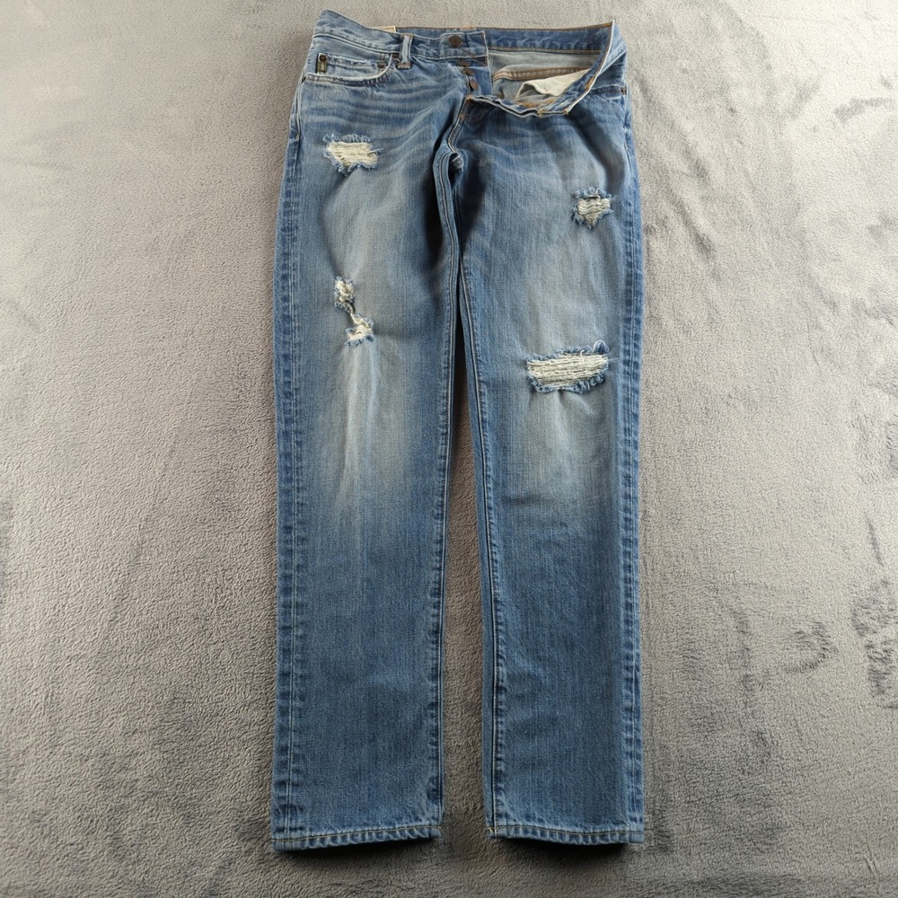 Abercrombie & Fitch‎ Jeans 31x32 (Fits 30x31) Blue Light Wash Faded Taper Denim
